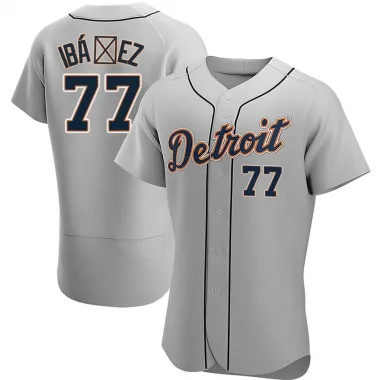 Andy Ibanez Men's Detroit Tigers Snake Skin City Jersey - Black Authentic